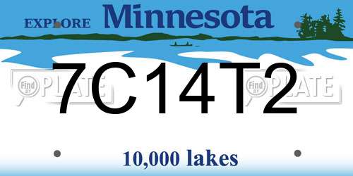7C14T2 Minnesota License Plate