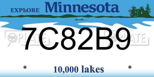7C82B9 Minnesota License Plate