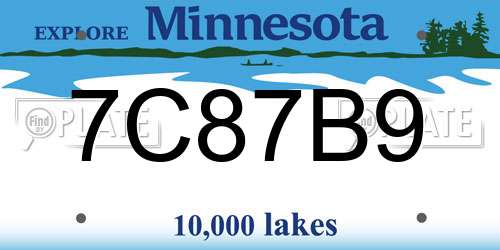 7C87B9 Minnesota License Plate