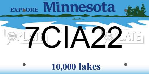 7CIA22 Minnesota License Plate