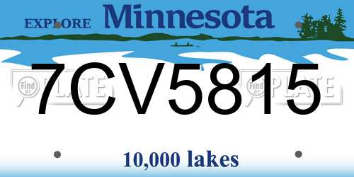 7CV5815 Minnesota License Plate