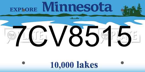 7CV8515 Minnesota License Plate