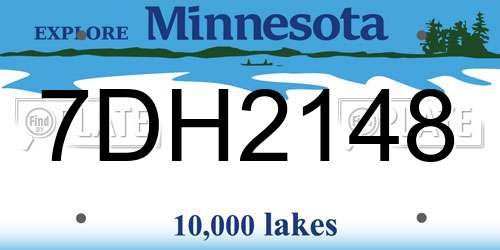 7DH2148 Minnesota License Plate
