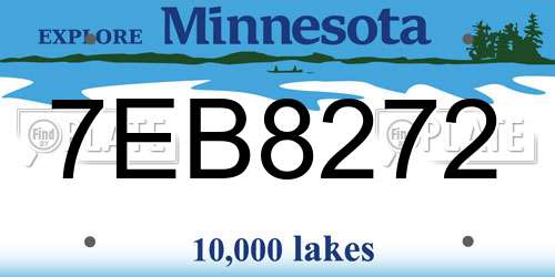 7EB8272 Minnesota License Plate