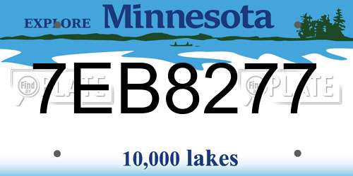 7EB8277 Minnesota License Plate