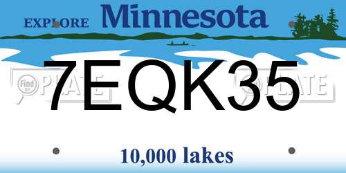 7EQK35 Minnesota License Plate