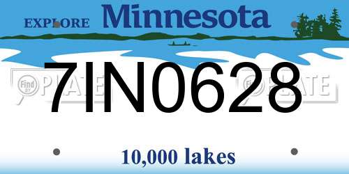 7IN0628 Minnesota License Plate