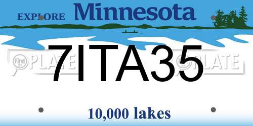 7ITA35 Minnesota License Plate