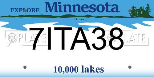 7ITA38 Minnesota License Plate
