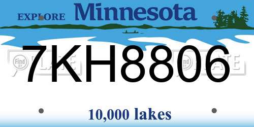 7KH8806 Minnesota License Plate