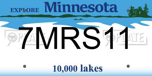 7MRS11 Minnesota License Plate