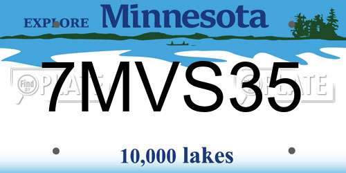 7MVS35 Minnesota License Plate