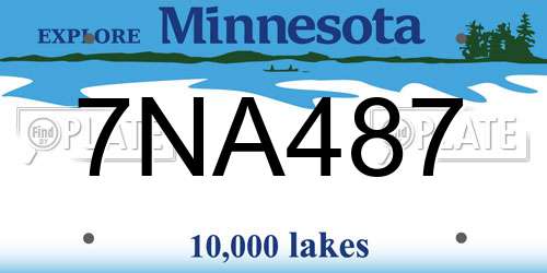 7NA487 Minnesota License Plate