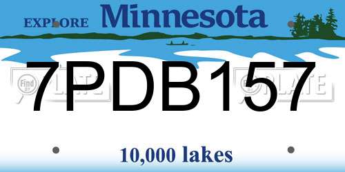 7PDB157 Minnesota License Plate
