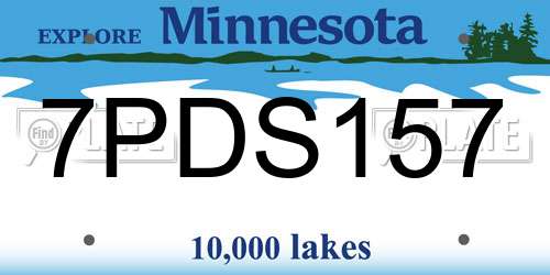 7PDS157 Minnesota License Plate