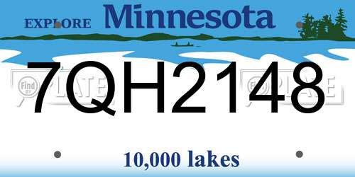 7QH2148 Minnesota License Plate