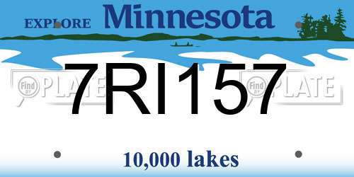 7RI157 Minnesota License Plate