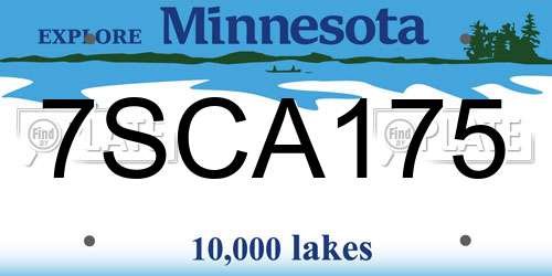7SCA175 Minnesota License Plate