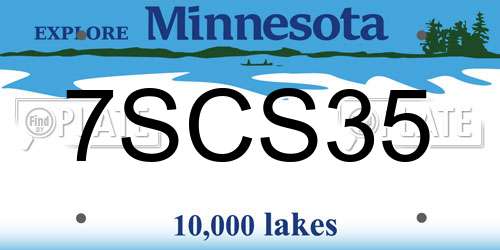 7SCS35 Minnesota License Plate