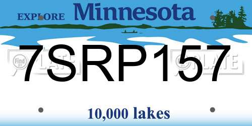7SRP157 Minnesota License Plate