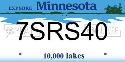 7SRS40 Minnesota License Plate