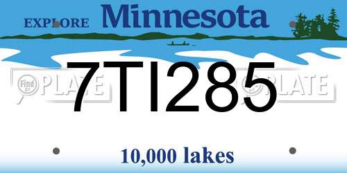 7TI285 Minnesota License Plate