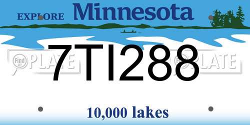 7TI288 Minnesota License Plate