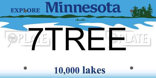 7TREE Minnesota License Plate