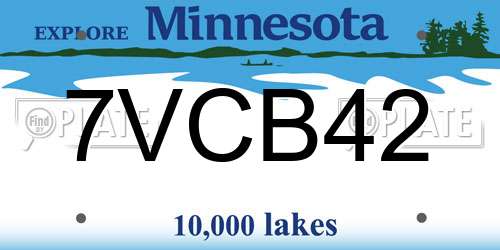 7VCB42 Minnesota License Plate