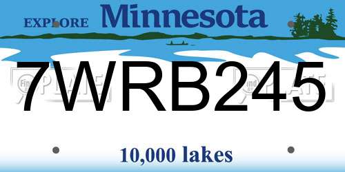7WRB245 Minnesota License Plate