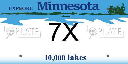 7X Minnesota License Plate