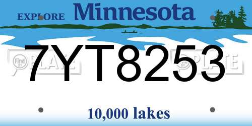 7YT8253 Minnesota License Plate