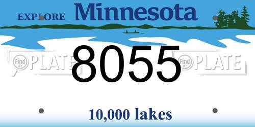 8055 Minnesota License Plate