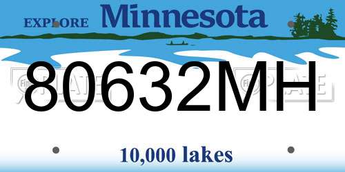 80632MH Minnesota License Plate