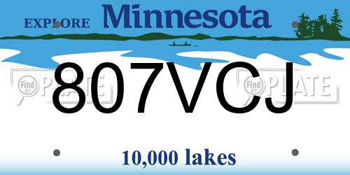 807VCJ Minnesota License Plate