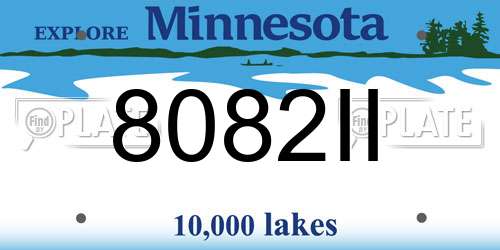 8082II Minnesota License Plate