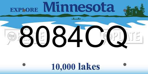 8084CQ Minnesota License Plate