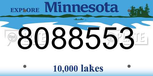 8088553 Minnesota License Plate