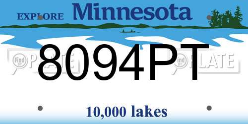 8094PT Minnesota License Plate