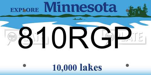 810RGP Minnesota License Plate
