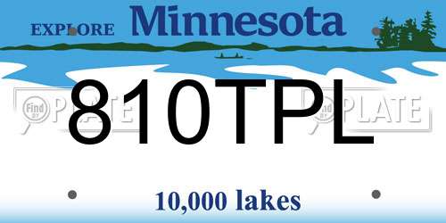 810TPL Minnesota License Plate