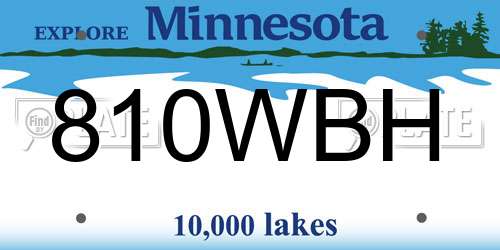 810WBH Minnesota License Plate