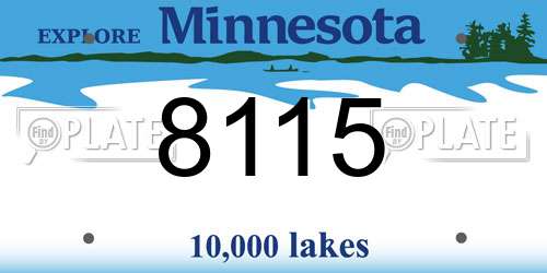 8115 Minnesota License Plate