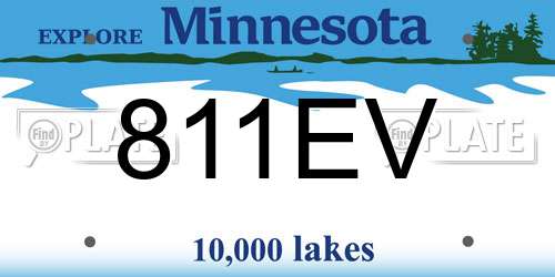 811EV Minnesota License Plate