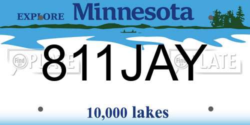 811JAY Minnesota License Plate