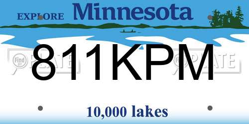 811KPM Minnesota License Plate