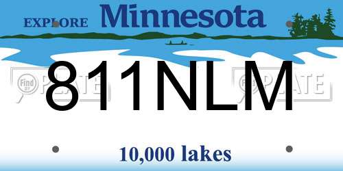 811NLM Minnesota License Plate