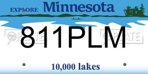 811PLM Minnesota License Plate