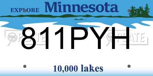 811PYH Minnesota License Plate