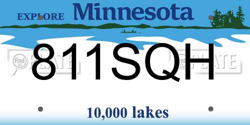 811SQH Minnesota License Plate